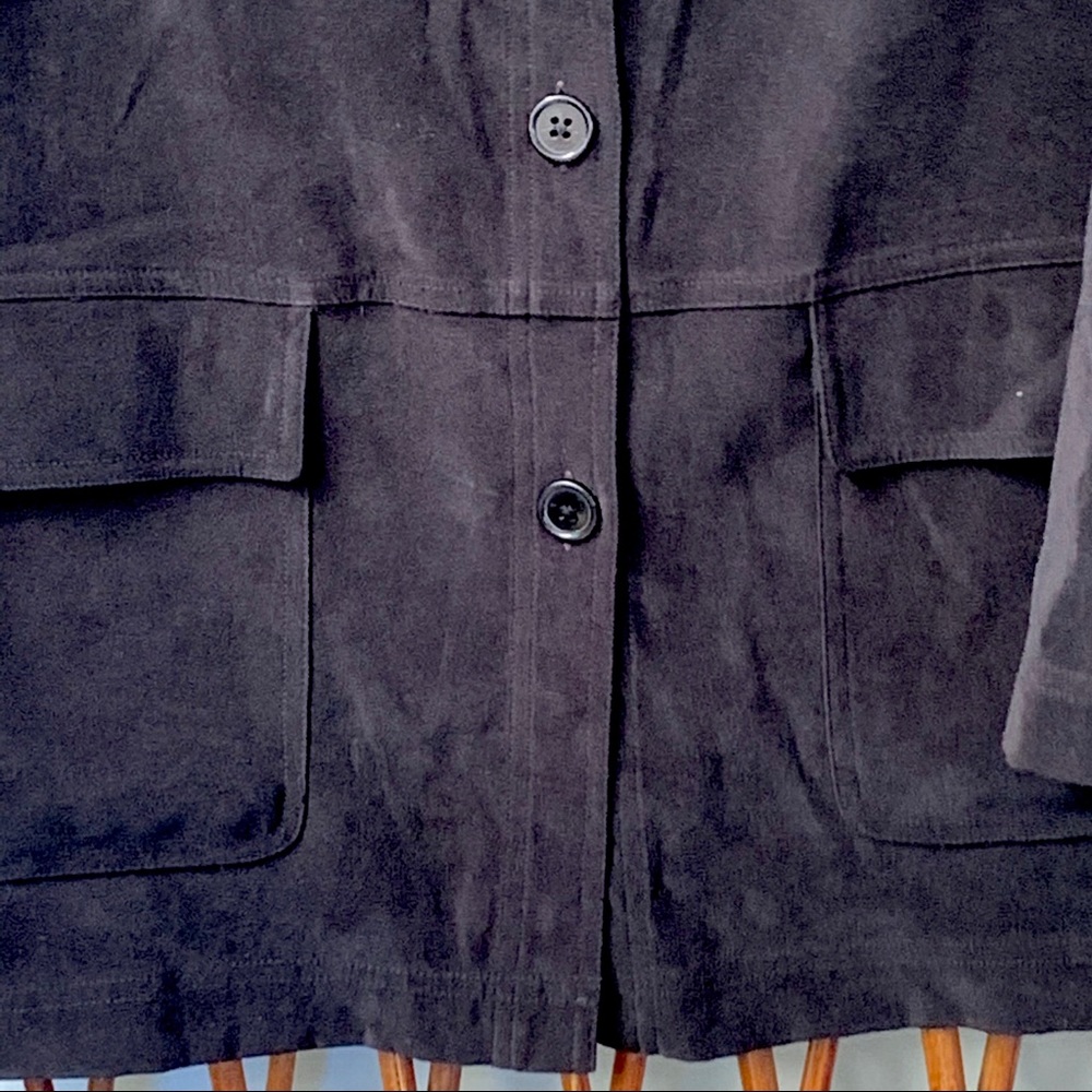 “Black Suede-Clothe Jacket” - Picture 6 of 7